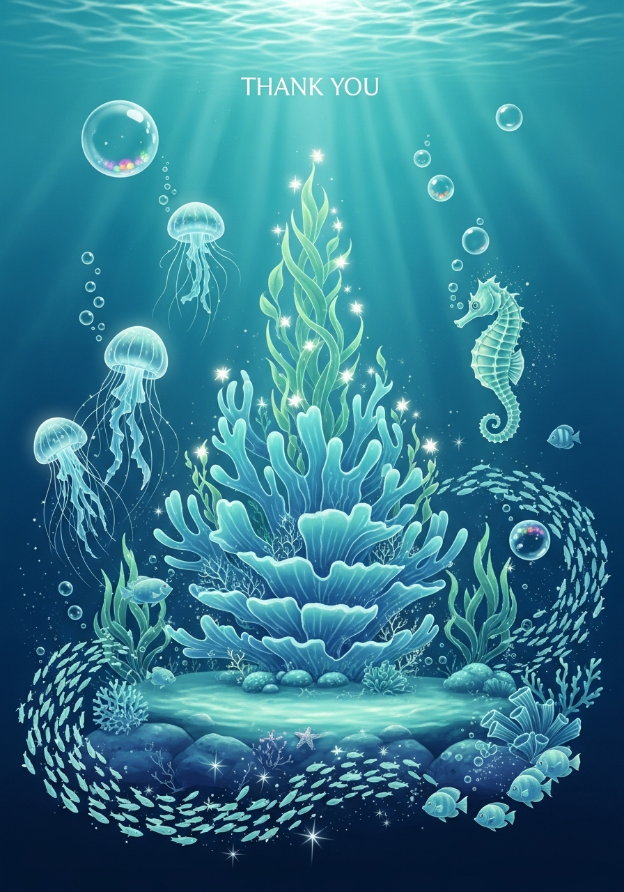 AI-generated thank you card artwork